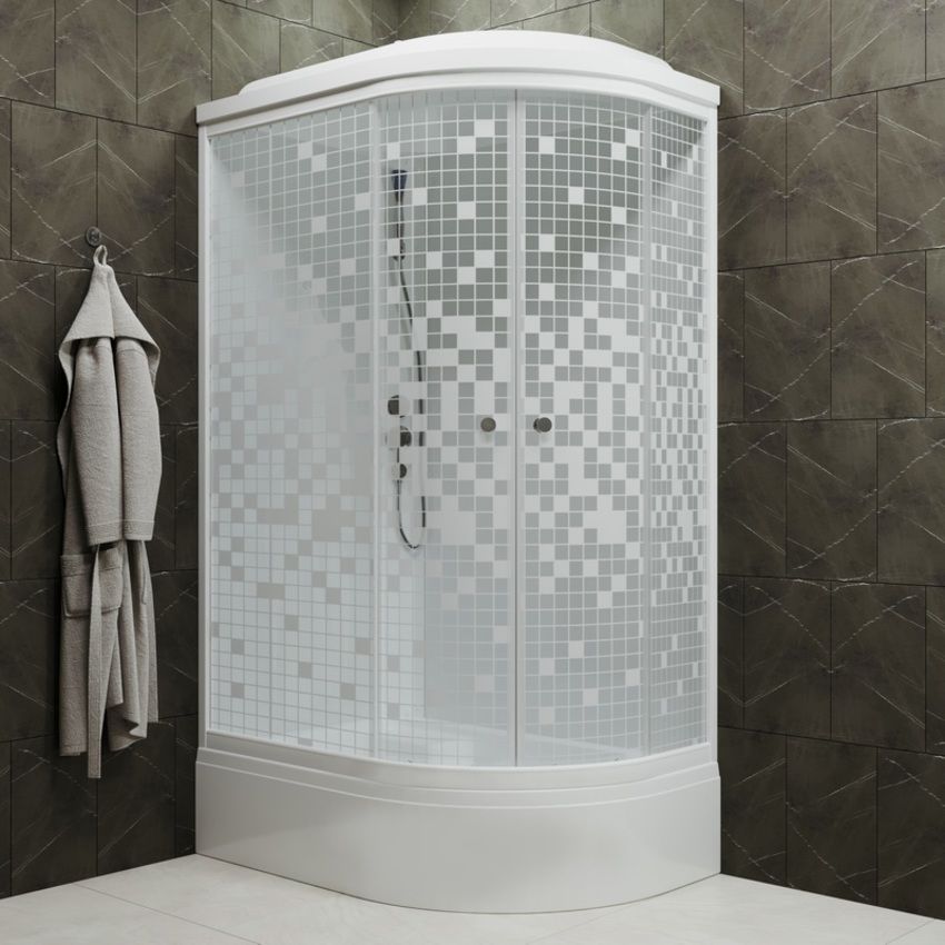Душевая кабина "Коралл 120*80 В" левая / мозаика Triton