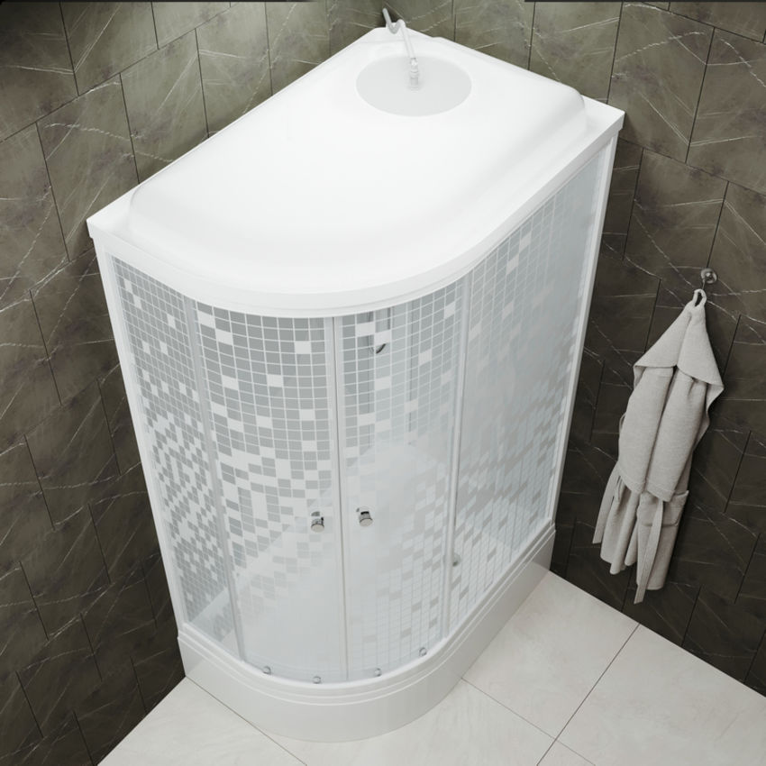 Душевая кабина "Коралл 120*80 В" правая / мозаика Triton