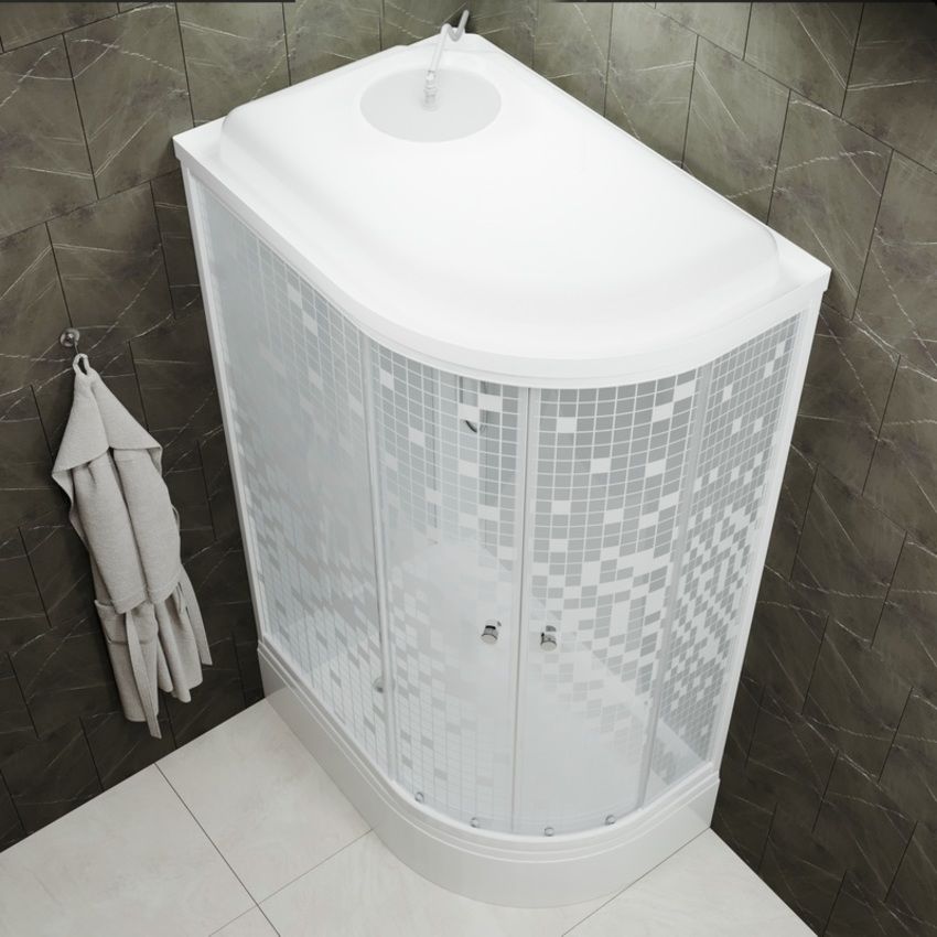 Душевая кабина "Коралл 120*80 В" левая / мозаика Triton